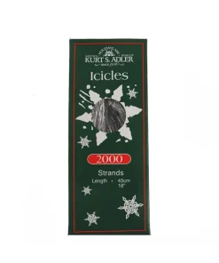 Outlet 2000 Silver Tinsel Icicle Strands, C1687S, Kurt Adler General Gifts