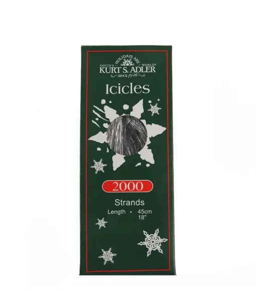 Outlet 2000 Silver Tinsel Icicle Strands, C1687S, Kurt Adler General Gifts