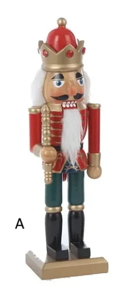 Kurt S Adler 10" Wooden Soldier Nutcrackers, 3 Assorted, C6194, Kurt Adler^ Nutcrackers/Smokers