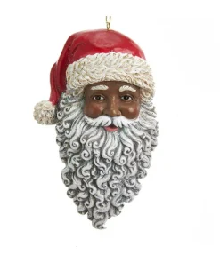 Shop African American Santa Head Ornament, E0347, Kurt Adler General Gifts
