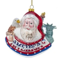 Kurt S Adler America Santa Ornament, Td1707, Kurt Adler^ Blown Glass