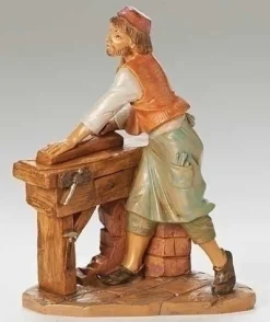 Fontanini Amos, Carpenter, 7.5", , 52859^ Stocking / Skirt
