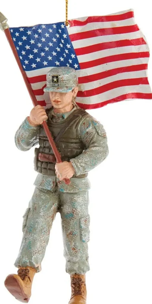 Kurt S Adler Army® Soldier Ornament, Am2191, Kurt Adler^ Santas