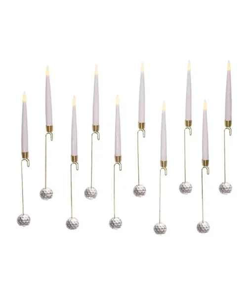 Kurt S Adler Battery-Operated Candle With Glass Weight Light Set, Bat0001, Kurt Adler^ Glass