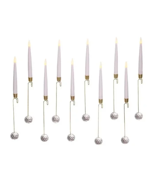 Best Sale Battery-Operated Candle With Glass Weight Light Set, Bat0001, Kurt Adler 10 Light