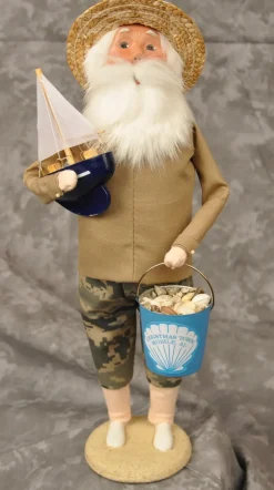 Byers Choice Beach Santa With Sailboat Christmas Town Exclusive, , Znau171^ Byers Choice Carolers