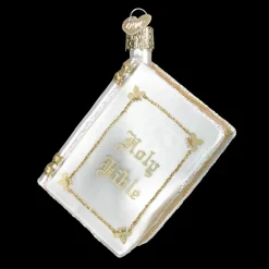 Old World Christmas Bible^ Blown Glass