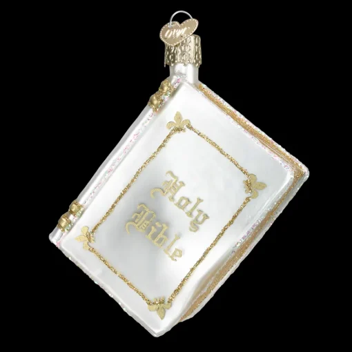 Old World Christmas Bible^ Blown Glass