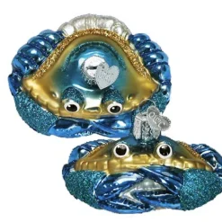 Old World Christmas Blue Crab^ Blown Glass