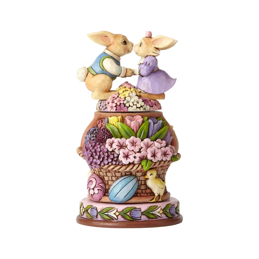 Enesco Bunnies With Rotatable Flowers^ Stocking / Skirt