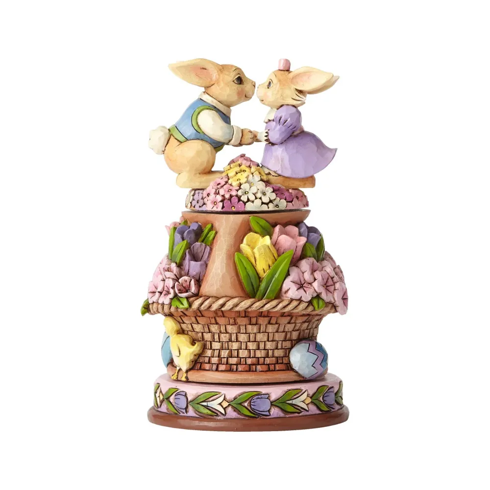 Enesco Bunnies With Rotatable Flowers^ Stocking / Skirt