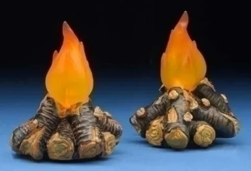 Clearance Campfires Lighted Set Of 2, , 50813 5"
