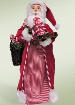 Byers Choice Candy Cane Santa, , 3163^ Stocking / Skirt