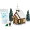 Cheap Christmas Eve Church Gift Set Snow Village