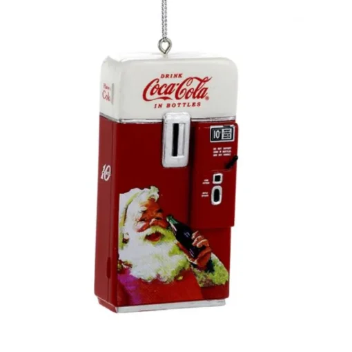 Kurt S Adler Coca-Cola® Red And White Vintage Vending Machine Ornament, Cc2131^ Santas