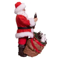 Kurt S Adler Coca-Cola®, Santa With Bag And Polar Bear, Cc5203, Kurt Adler^ Santas