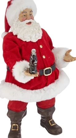 Kurt S Adler Coca-Cola®, Santa With Led Bottle , Cc5192, Fabriche^ Stocking / Skirt