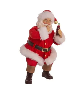 Kurt S Adler Coca-Cola, Sundblom 90Th Anniversary Santa And Dog, 2-Piece Set, Fabriche™ Cc5213^ Santas