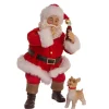 Kurt S Adler Coca-Cola, Sundblom 90Th Anniversary Santa And Dog, 2-Piece Set, Fabriche™ Cc5213^ Clothtique/Fabriche Santas