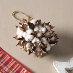Raz Cotton Ball Ornament^ Stocking / Skirt