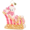 Christopher Radko Cr, A Beary Good Girl Sleigh, 1020395, ^ Stocking / Skirt