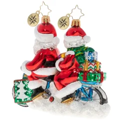 Christopher Radko Cr, A Bicycle Built For Two, 1020406, ^ Santas