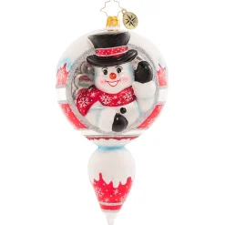 Christopher Radko Cr, A Frosty Hello, 1020759, ^ Blown Glass