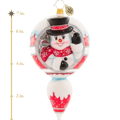 Christopher Radko Cr, A Frosty Hello, 1020759, ^ Blown Glass