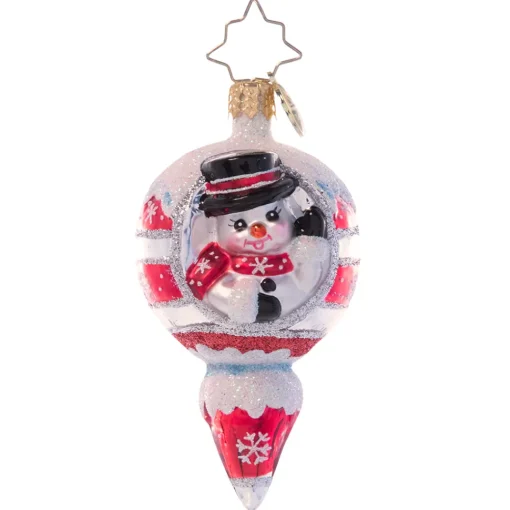 Christopher Radko Cr, A Frosty Hello Gem, 1021066, ^ Santas