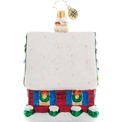 Christopher Radko Cr, Adorably Adorned Cottage, 1020736, ^ Blown Glass
