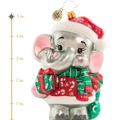 Christopher Radko Cr, Baby Benevolent Elephant, 1020767, ^ Stocking / Skirt