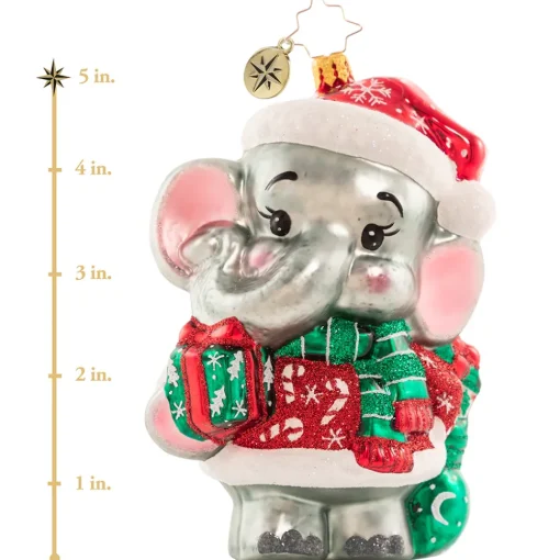 Christopher Radko Cr, Baby Benevolent Elephant, 1020767, ^ Stocking / Skirt