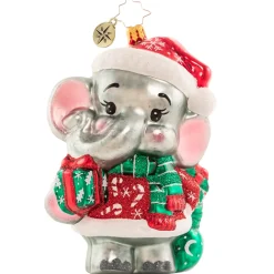 Christopher Radko Cr, Baby Benevolent Elephant, 1020767, ^ Glass