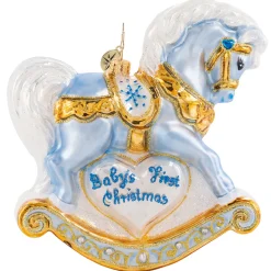 Christopher Radko Cr, Baby's First Christmas Foal, 1020687, ^ Glass