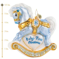 Christopher Radko Cr, Baby's First Christmas Foal, 1020687, ^ Glass