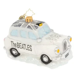 Christopher Radko Cr, Back To The Basics Beatles White Album Taxi, 1019947, ^ Blown Glass