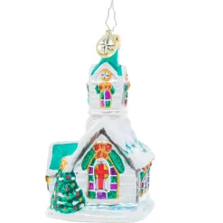 Christopher Radko Cr, Boughs Of Holly Chapel Gem, 1021055, ^ Christopher Radko