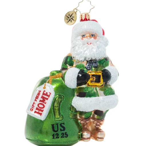 Christopher Radko Cr, Camo Christmas Santa, 1021299, Radko^ Christopher Radko