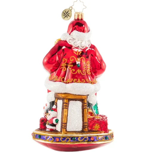 Christopher Radko Cr, Can I Have Your Autograph, Santa?, 1020611, ^ Stocking / Skirt