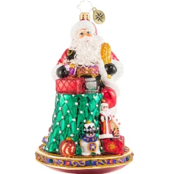 Christopher Radko Cr, Can I Have Your Autograph, Santa?, 1020611, ^ Blown Glass