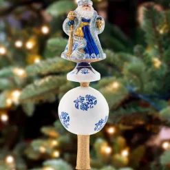 Christopher Radko Cr, Chinoiserie Elegance Santa Finial, 1021534, Radko^ Santas