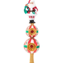 Christopher Radko Cr, Christmas Classics Finial, 1021342, Radko^ Santas