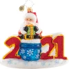 Christopher Radko Cr, Christmas Fun In 2021!, Dated, 1020802, ^ Blown Glass