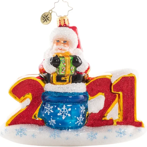 Christopher Radko Cr, Christmas Fun In 2021!, Dated, 1020802, ^ Blown Glass