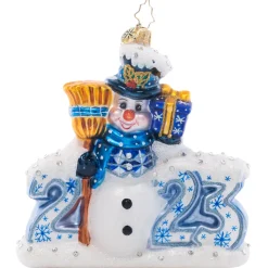 Christopher Radko Cr, Coolest Year Yet 2023, 1021520, Radko, Dated 2023^ Blown Glass