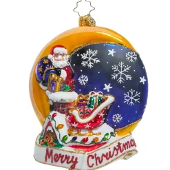 Christopher Radko Cr, Crescent Moon Christmas, 1021112, ^ Santas