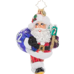 Christopher Radko Cr, Dated Cheery Santa, 1021148, Radko^ Stocking / Skirt