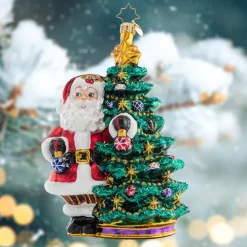 Christopher Radko Cr, Deck The Halls Santa, 1021360, Radko^ Blown Glass