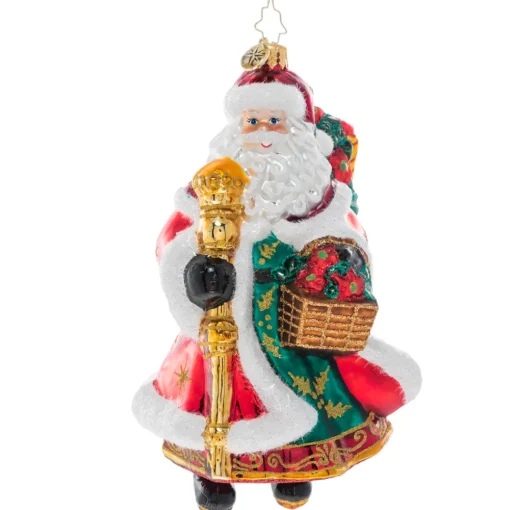 Christopher Radko Cr, Festive Florals Santa, 1020963, Radko^ Stocking / Skirt