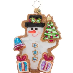 Christopher Radko Cr, Gingerbread Snowman, 1021108, Radko^ Stocking / Skirt